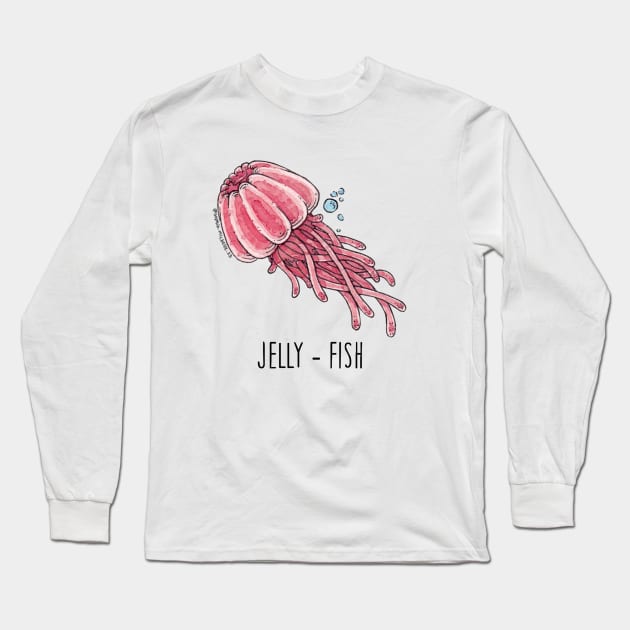 JELLY-FISH Long Sleeve T-Shirt by sophiamichelle